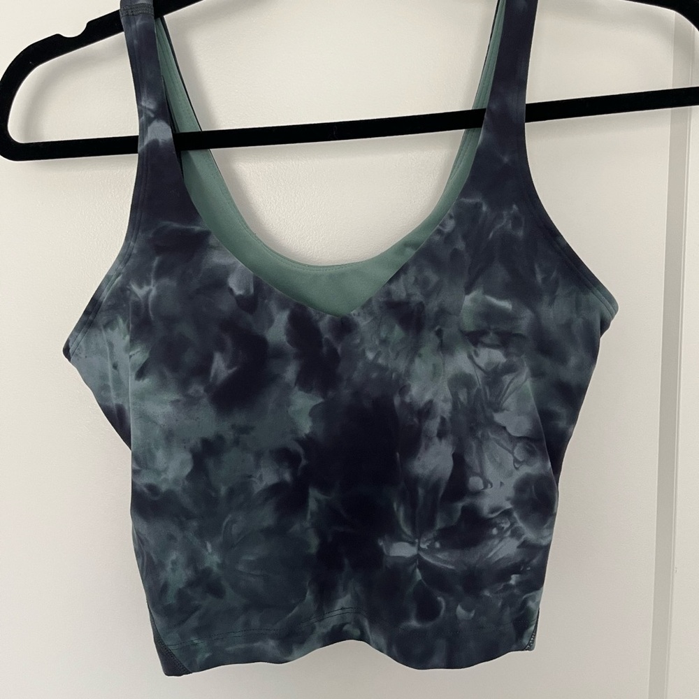 Lululemon Athletica Tie-Dye Align Tank Bra in Navy and Teal